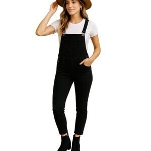 Levi's Women's Small Overalls Jumpsuit Black Slim Ankle Crop